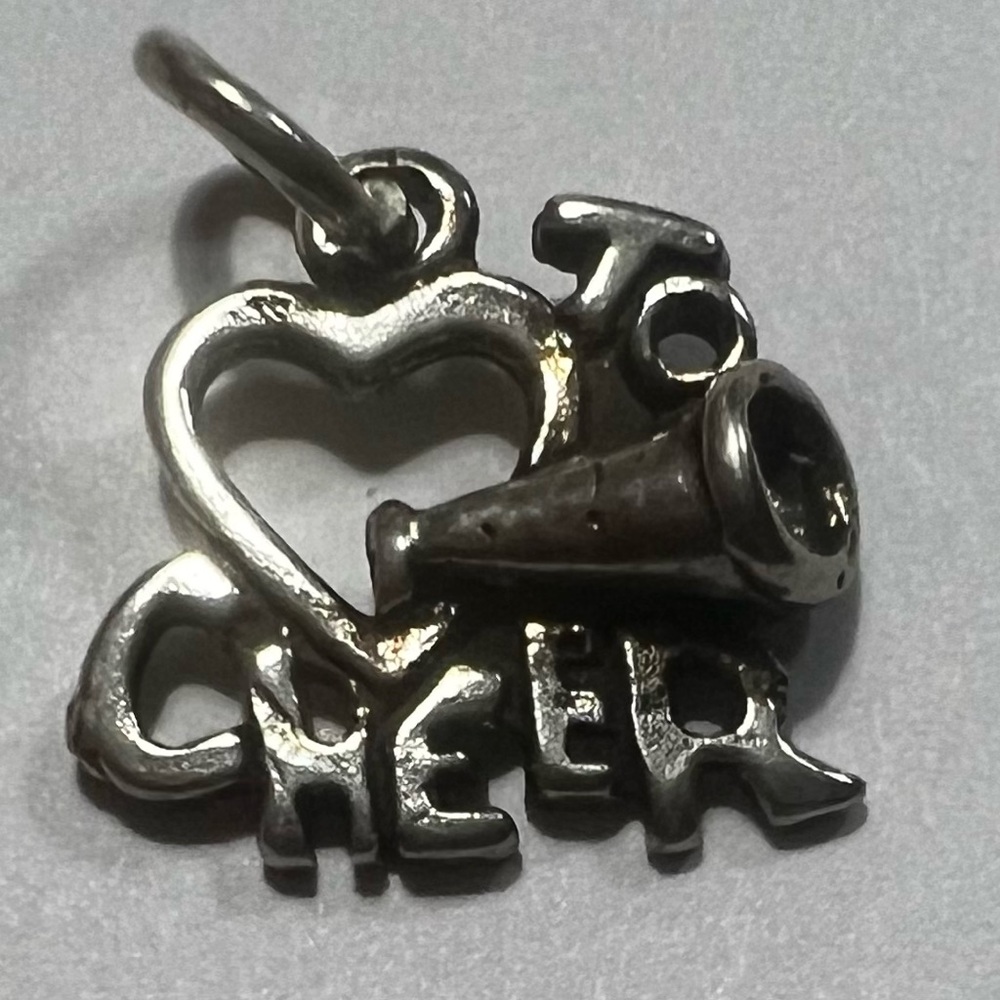 Cheerleader Cheer Charm Sterling Silver